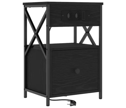 Gultas Skapji Ar Atvilktni 2 Pcs Melns Ozols 40 X 31 X 60 Cm Vidaxl Gultas Skapji Ar Atvilktni 2 Pcs Melns Ozols 40 X 31 X 60 Cm Vidaxl