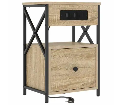 Gultas Skapji Ar Atvilktni 2 Pcs Sonomas Ozola 40 X 31 X 60 Cm Vidaxl