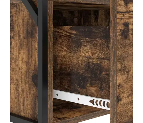 Öölambi Kapp 2 Pcs Suitsetatud Tamm 40 X 31 X 60 Cm Tehispuit