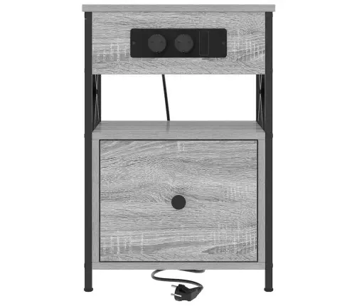 Nakts Skapītis Pelēka Sonomas Ozola 40 X 31 X 60 Cm Vidaxl