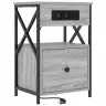 Gultas Skapji 2 Pcs Pelēka Sonomas Ozola 40 X 31 X 60 Cm Vidaxl