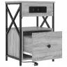Gultas Skapji 2 Pcs Pelēka Sonomas Ozola 40 X 31 X 60 Cm Vidaxl