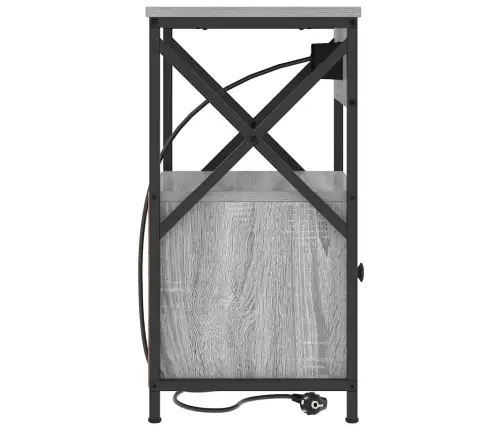 Gultas Skapji 2 Pcs Pelēka Sonomas Ozola 40 X 31 X 60 Cm Vidaxl