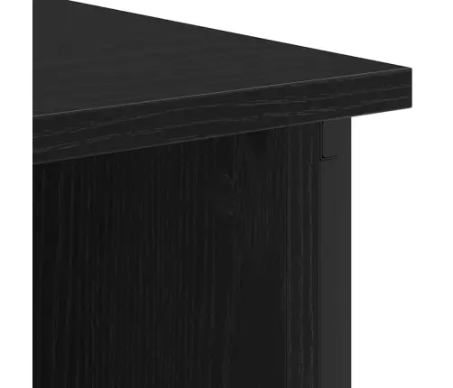 Nakts Skapītis Melns Ozols 55 X 31 X 76 Cm Inženierijas Koks Vidaxl