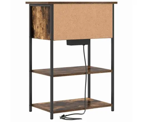 Nakts Skapītis Dūmakaina Ozolkoka 55 X 31 X 76 Cm Vidaxl