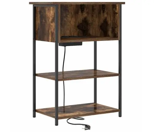 Nakts Skapītis Dūmakaina Ozolkoka 55 X 31 X 76 Cm Vidaxl