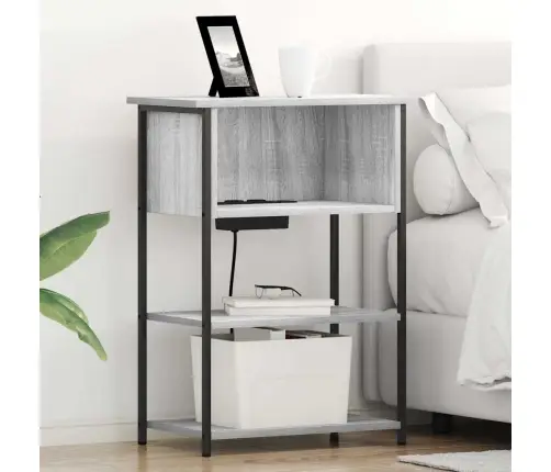 Šalia Lovos Spintelė Pilkas Sonoma 55 X 31 X 76 Cm