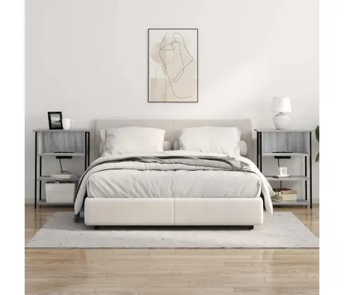 Šalia Lovos Spintelė Pilkas Sonoma 55 X 31 X 76 Cm