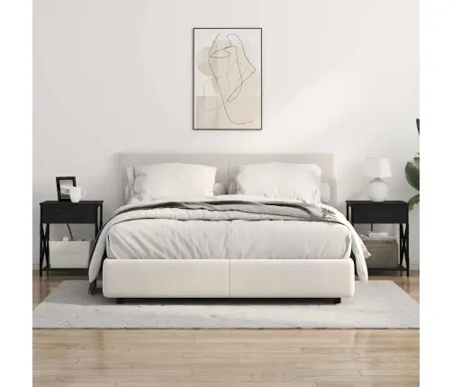 Nakts Skapītis Melns Ozols 41 X 31 X 51 Cm Inženierijas Koks Vidaxl