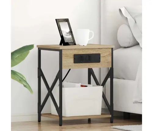 Nakts Skapītis Ar Atvilktni 2 Pcs Sonomas Ozola 41 X 31 X 51 Cm Vidaxl