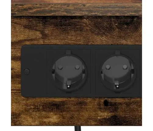 Öölambi Kapp 2 Pcs Suitsetatud Tamm 41 X 31 X 51 Cm Tehispuit