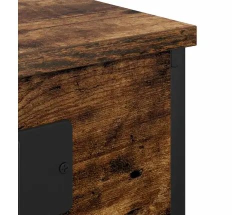 Öölambi Kapp 2 Pcs Suitsetatud Tamm 41 X 31 X 51 Cm Tehispuit