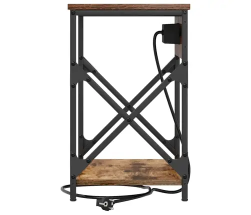 Öölambi Kapp 2 Pcs Suitsetatud Tamm 41 X 31 X 51 Cm Tehispuit