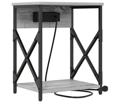 Nakts Skapītis Pelēka Sonomas Ozola 41 X 31 X 51 Cm Vidaxl