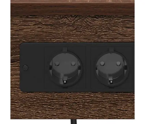 Nakts Skapītis Brūna Ozolkoka 41 X 31 X 51 Cm Inženierijas Koks Vidaxl