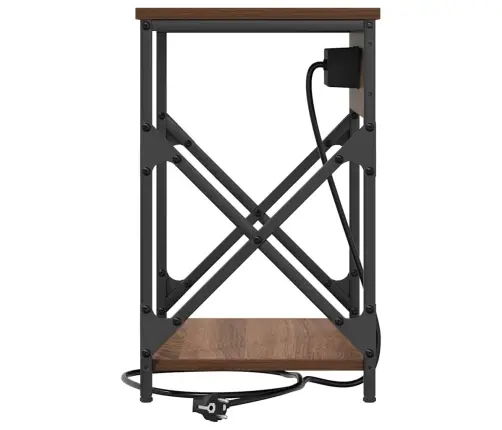 Nakts Skapītis Brūna Ozolkoka 41 X 31 X 51 Cm Inženierijas Koks Vidaxl