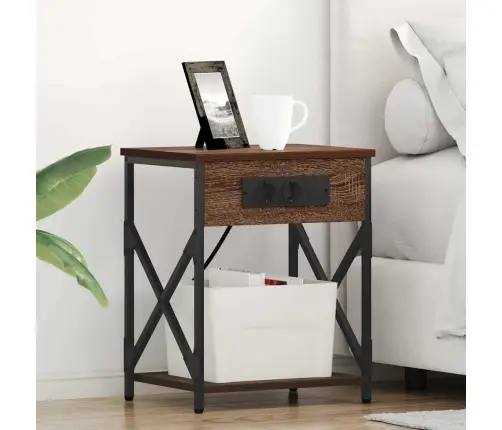 Nakts Skapītis 2 Pcs Brūna Ozolkoka 41 X 31 X 51 Cm Vidaxl