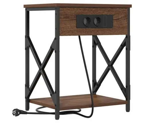 Nakts Skapītis 2 Pcs Brūna Ozolkoka 41 X 31 X 51 Cm Vidaxl