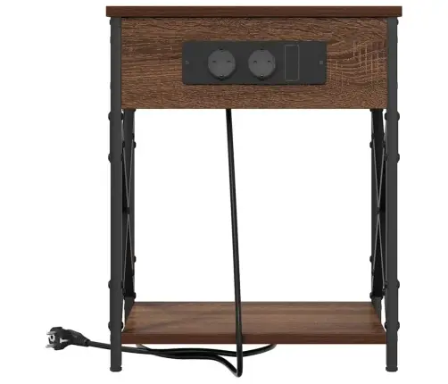 Nakts Skapītis 2 Pcs Brūna Ozolkoka 41 X 31 X 51 Cm Vidaxl