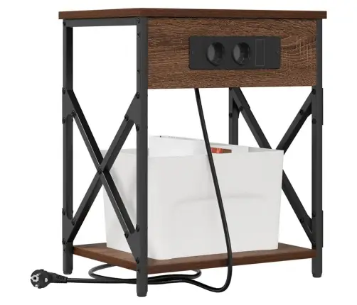 Nakts Skapītis 2 Pcs Brūna Ozolkoka 41 X 31 X 51 Cm Vidaxl