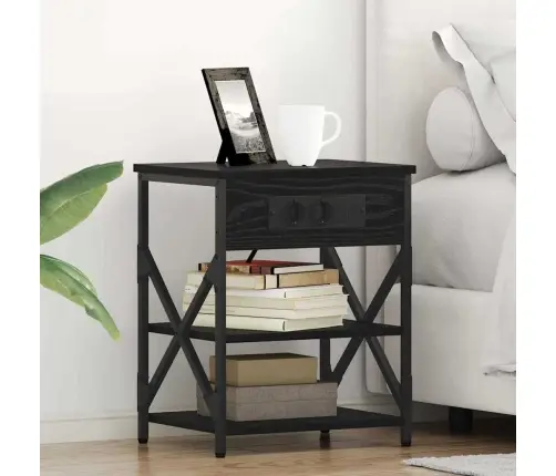 Öölambi Kapp Riiuliga Must Tamm 41 X 31 X 51 Cm Tehispuit