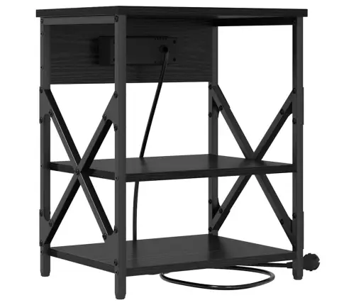 Öölambi Kapp Riiuliga Must Tamm 41 X 31 X 51 Cm Tehispuit