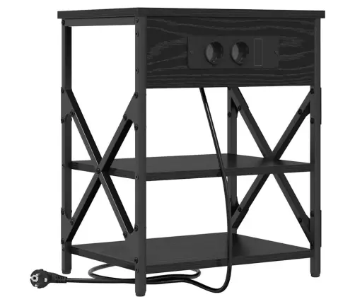 Öölambi Kapp Riiuliga Must Tamm 41 X 31 X 51 Cm Tehispuit