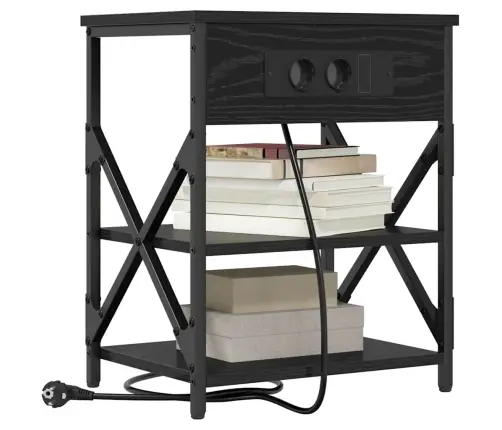 Öölambi Kapp Riiuliga Must Tamm 41 X 31 X 51 Cm Tehispuit