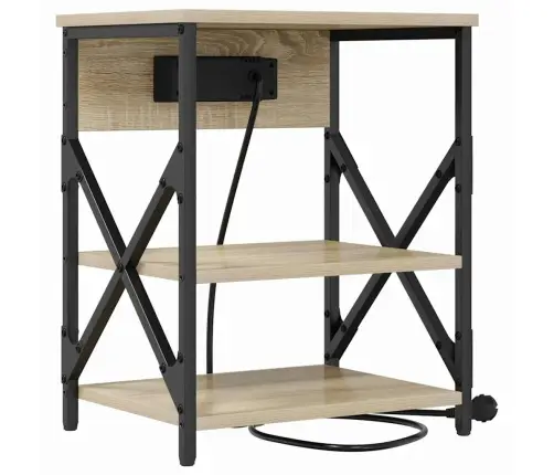 Šalia Lovos Spintelė 2 Pcs Sonoma Ąžuolas 41 X 31 X 51 Cm