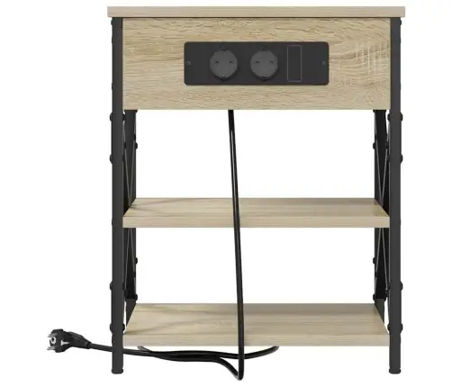 Šalia Lovos Spintelė 2 Pcs Sonoma Ąžuolas 41 X 31 X 51 Cm