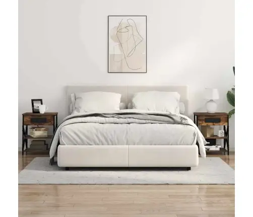 Nakts Skapis Ar Uzlādes Staciju Ar Plauktu Dūmakaina Ozolkoka Vidaxl