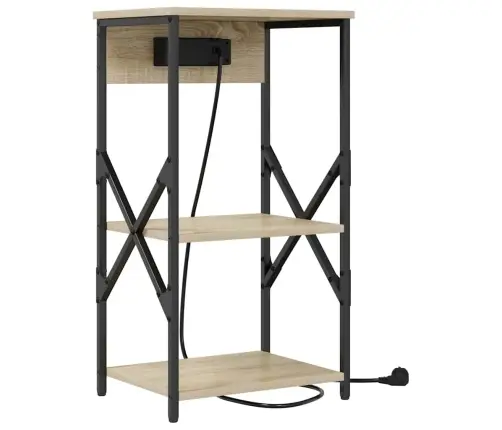 Gultas Skapji Ar Plauktu 2 Pcs Sonomas Ozola 41 X 31 X 76 Cm Vidaxl