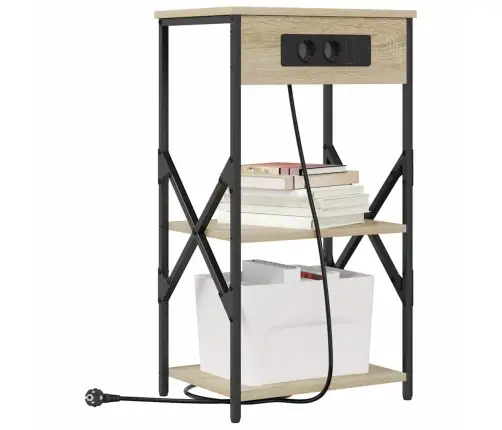Gultas Skapji Ar Plauktu 2 Pcs Sonomas Ozola 41 X 31 X 76 Cm Vidaxl