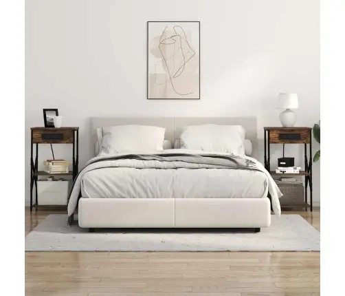 Öölambi Kapp 2 Pcs Suitsetatud Tamm 41 X 31 X 76 Cm Tehispuit