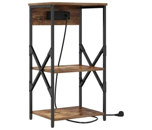 Öölambi Kapp 2 Pcs Suitsetatud Tamm 41 X 31 X 76 Cm Tehispuit