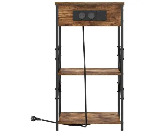 Öölambi Kapp 2 Pcs Suitsetatud Tamm 41 X 31 X 76 Cm Tehispuit