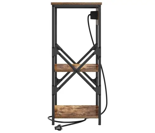 Öölambi Kapp 2 Pcs Suitsetatud Tamm 41 X 31 X 76 Cm Tehispuit