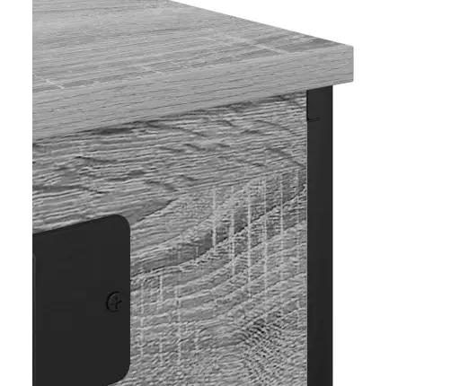 Nakts Skapītis Ar Plauktu Pelēka Sonomas Ozola 41 X 31 X 76 Cm Vidaxl