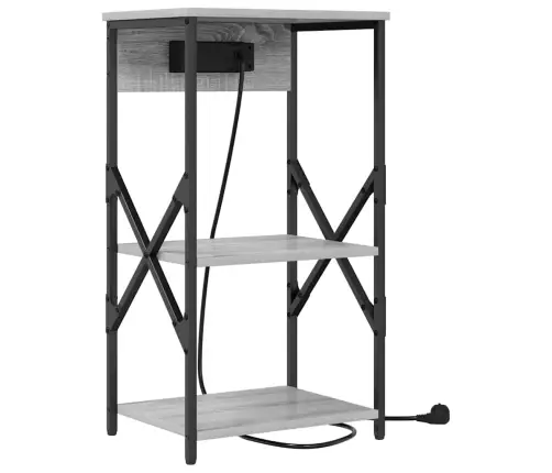 Nakts Skapītis Ar Plauktu Pelēka Sonomas Ozola 41 X 31 X 76 Cm Vidaxl