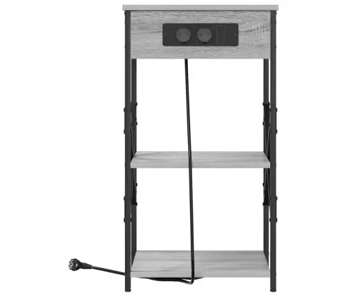 Nakts Skapītis Ar Plauktu Pelēka Sonomas Ozola 41 X 31 X 76 Cm Vidaxl