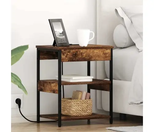 Nakts Skapītis Dūmakaina Ozolkoka 41 X 31 X 51 Cm Vidaxl