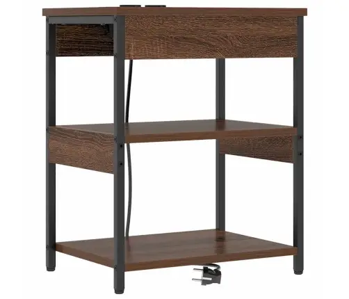 Nakts Skapītis Brūna Ozolkoka 41 X 31 X 51 Cm Inženierijas Koks Vidaxl