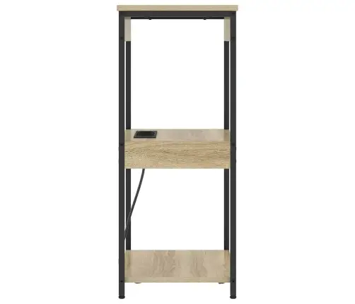 Nakts Skapis Ar Uzlādes Staciju Sonomas Ozola Inženierijas Koks Vidaxl