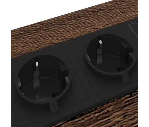 Nakts Skapis Ar Uzlādes Staciju Ar Plauktu Ar Uzglabāšanu Brūna Ozolkoka Vidaxl