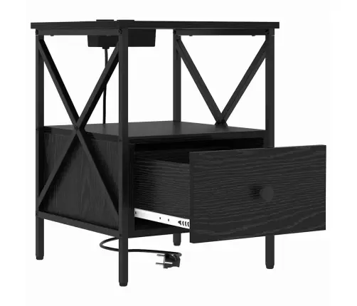Nakts Skapītis Ar Atvilktni Melns Ozols 41.5 X 40.5 X 55 Cm Vidaxl Nakts Skapītis Ar Atvilktni Melns Ozols 41.5 X 40.5 X 55 Cm Vidaxl