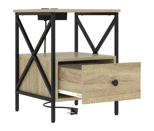 Nakts Skapītis 2 Pcs Sonomas Ozola 41.5 X 40.5 X 55 Cm Vidaxl