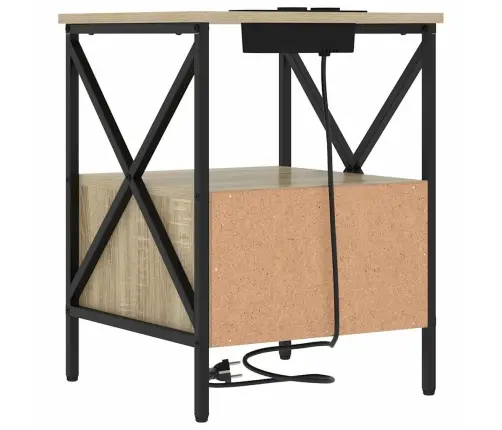 Nakts Skapītis 2 Pcs Sonomas Ozola 41.5 X 40.5 X 55 Cm Vidaxl