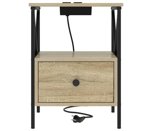 Nakts Skapītis 2 Pcs Sonomas Ozola 41.5 X 40.5 X 55 Cm Vidaxl