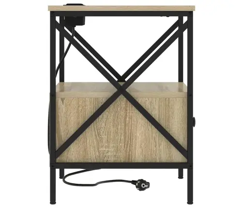 Nakts Skapītis 2 Pcs Sonomas Ozola 41.5 X 40.5 X 55 Cm Vidaxl