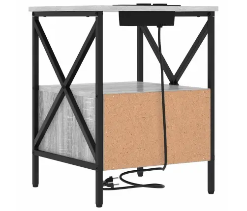 Nakts Skapītis Pelēka Sonomas Ozola 41.5 X 40.5 X 55 Cm Vidaxl